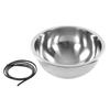RV Single Bowl Sink Round 340mm 13.4in Diameter 304 Stainless Steel Large Capacity for Camper Yacht Kitchen