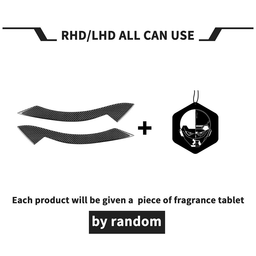 2Pcs Headlight Eyebrows Cover Self-adhesive Sticker Vehicle Parts