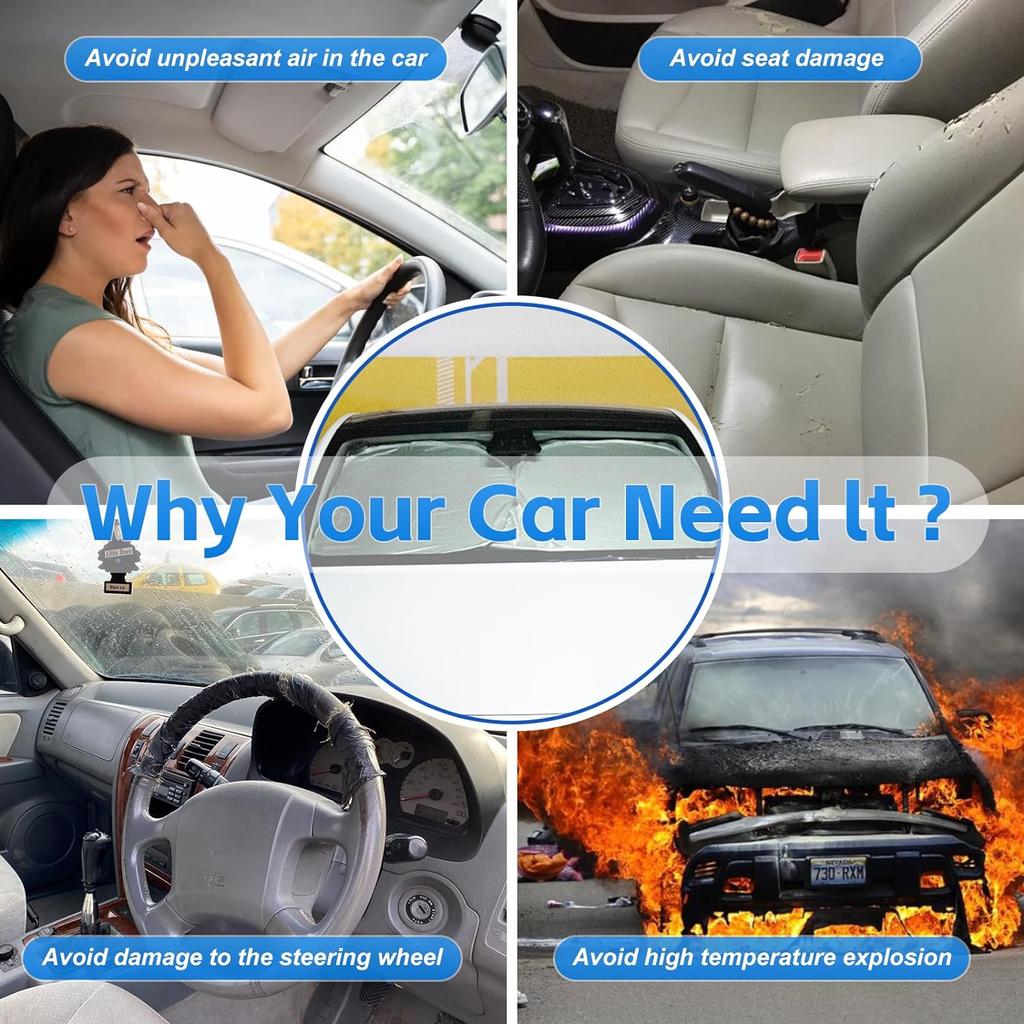 Αλεξίπτωτο παρμπρίζ Κατάλληλο για Toyota Highlander 2020-2024 Double Layer 240T Μπροστινό παράθυρο Sun Shade Custom Fit Sun Visor Πτυσσόμενο Sun Shade Block Uv