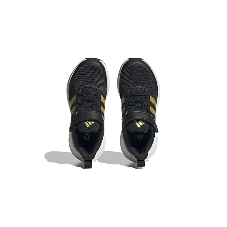 Adidas Fortarun 2.0 Cloudfoam Antideslizantes Duraderas Ligeras Amortiguadoras Zapatillas de Running de Caña Baja Zapatillas para Niños Negro Dorado HP5442