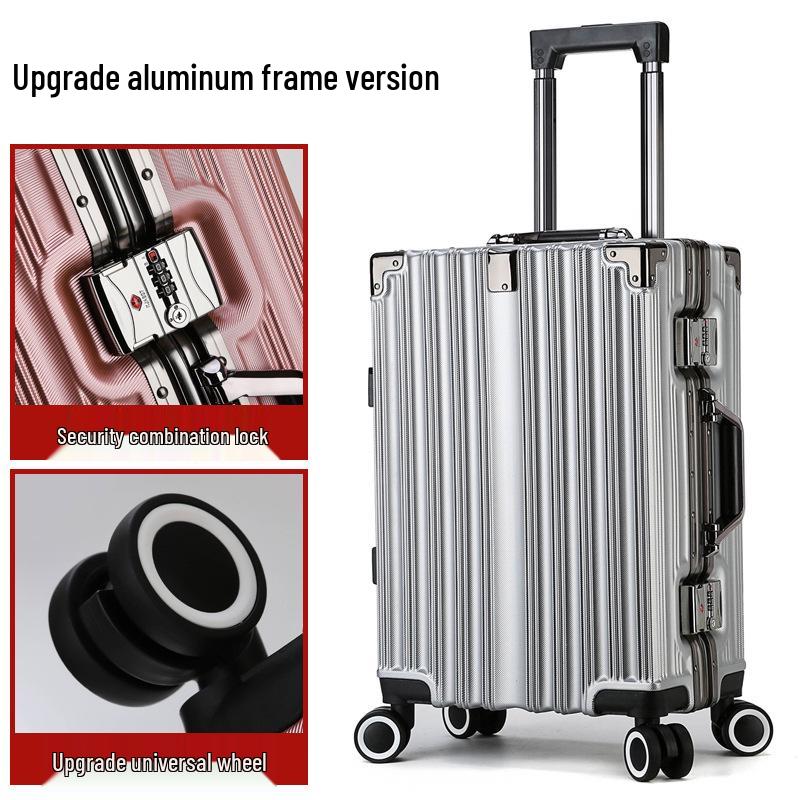 20" Carry-On Trolley with Silent Wheels, Combo Lock - Men's, Women's, Student - Large 28" Capacity