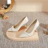Pearl Fairy Shoes Gentle Single Shoes Light-colored New Wedding Shoes Not Tired Feet Evening High Heels Female