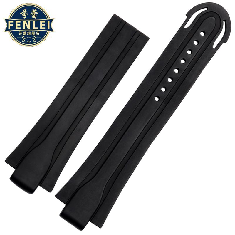 Rubber Watch Band For Oris Diving 7730 Williams 7740 Men Bracelet Waterproof Silicone Bracelet Watch Chain 24*12mm Raised Strap