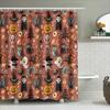 Spooky Halloween Shower Curtain Gothic Skull Bats Pumpkin Home Decor Bathroom Set