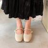 Mary Jane Shoes Women's 2025 New Pearl Soft Sole Shallow Mouth Inner Height Increase New Chinese Single Shoes Sweet Wind 3233 Single Shoes