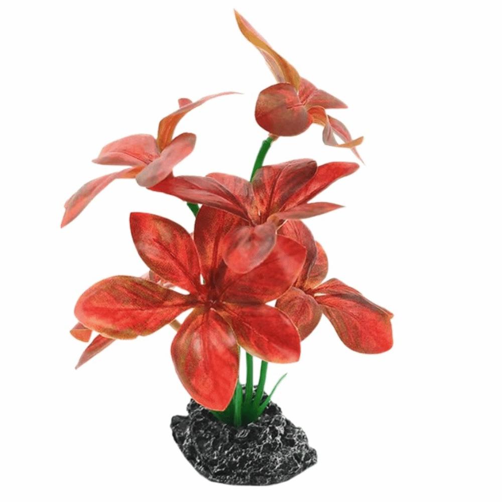 Plastic Material Aquarium Plants Realistic Design Safe Material Fish Tank Decorations Silk Texture