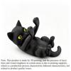 Cute Kitten‑Shaped Desktop Phone Holder 1Pc, 3D Printed Reclining Black Cat Design, Aesthetic Animal Smartphone Stand
