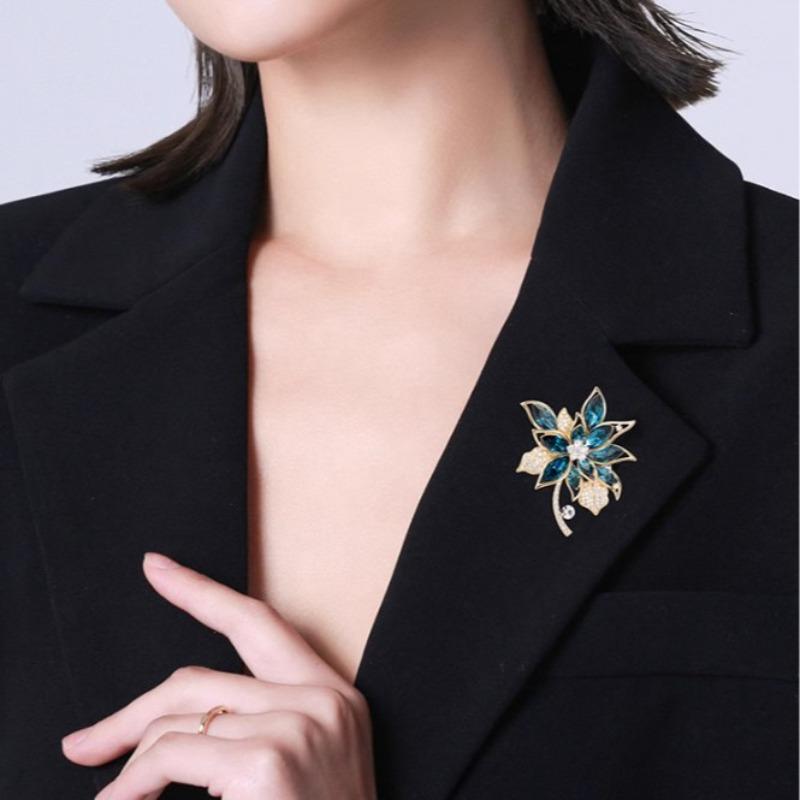 1pc Fashion Flower Brooch for Women Men Eye-Catching Pin Accessory for Stage&Special Occasions Memorable Gift Item