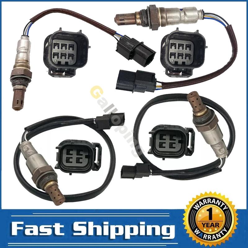 4X Oxygen O2 Sensor 1 2 For 2009 2010 2011 Honda Ridgeline Pilot 3.5L 2012 Acura ZDX MDX 3.7L V6 Upstream Downstream 4 & 5 Wires