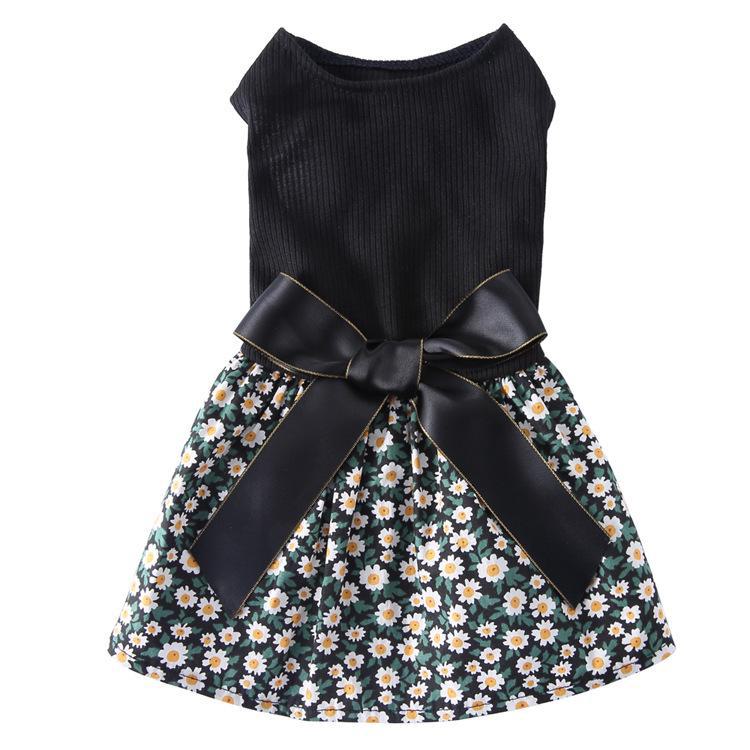 Summer Floral Mesh Dog Dress - Sunflower Skirt for Pets