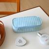 New Red Plaid Cosmetic Bag Women's Large-capacity Portable Travel Toilet Bag Cosmetics Portable Storage Bag