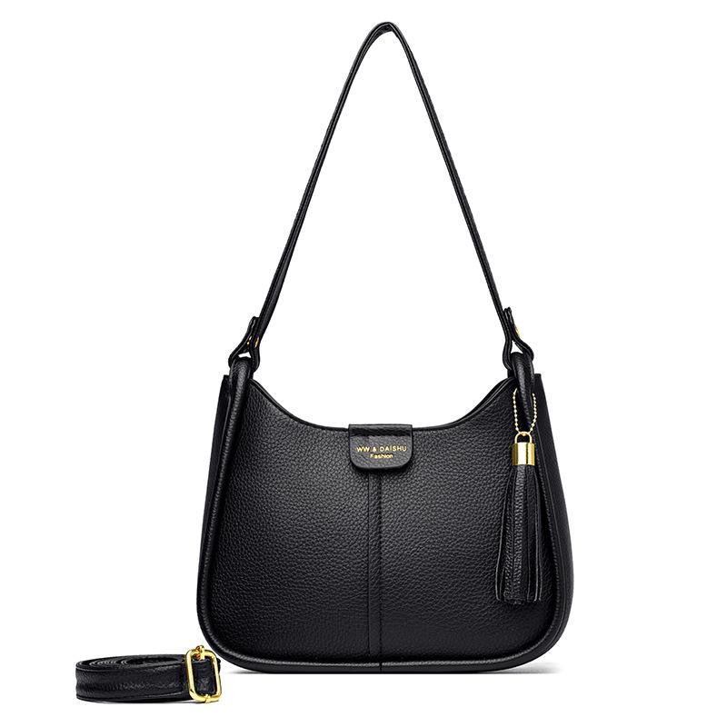 

PU Leather Crossbody Bag New Luxury Tassel Handbags ladies Bags Designer Shoulder Messenger Bags for Women Sac A Main чёрный