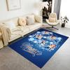 Penguin Christmas Wreath Personalized Name Floor Rug Office Rug Design for Dining Room Decorate room Living Rooms Entryway Antislip Carpet
