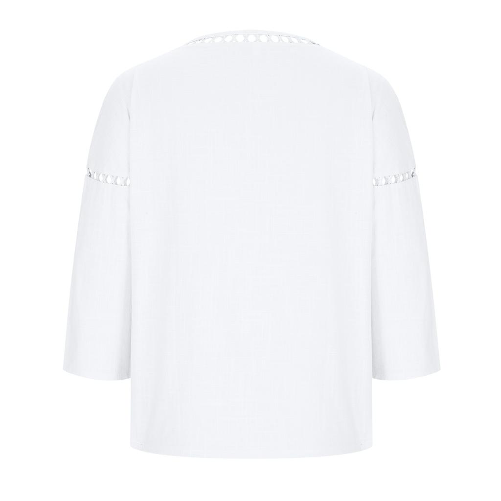 Fashion Hollow Out Blouses Spring Summer White Pink Women Blouse Casual Loose Sweet Lady Cotton Linen Tops