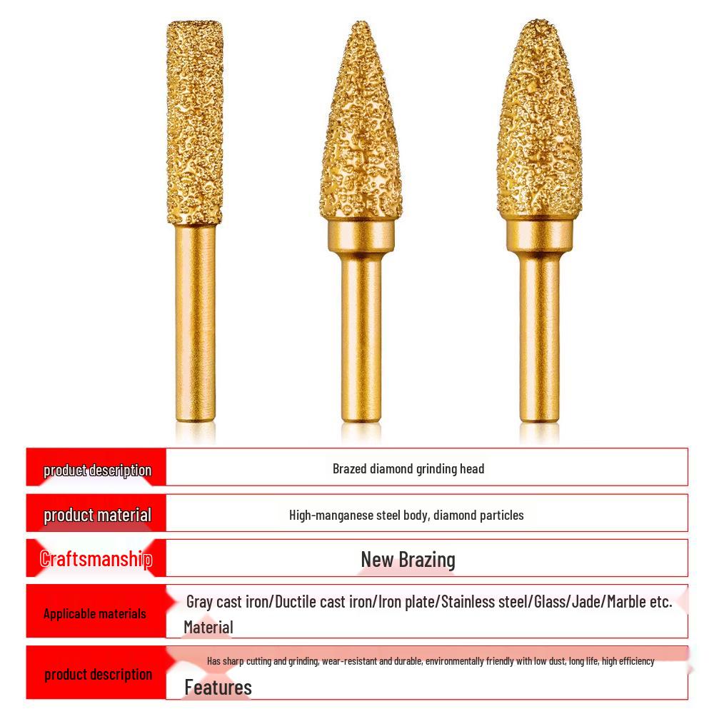 Diamond Alloy Grinding and Polishing Head for Woodworking, Tile, and Stone Carving