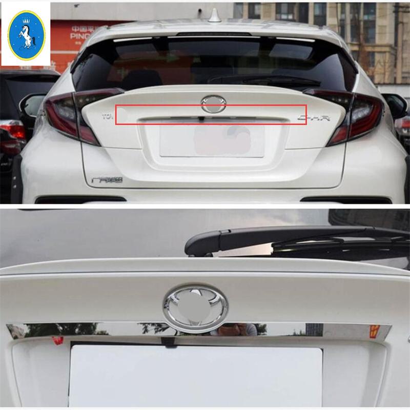 Molding Tailgate Door Handle Strip Accent Garnish Styling Rear Trunk Tail Gate Cover Trim Fit For Toyota C-HR CHR 2016 -