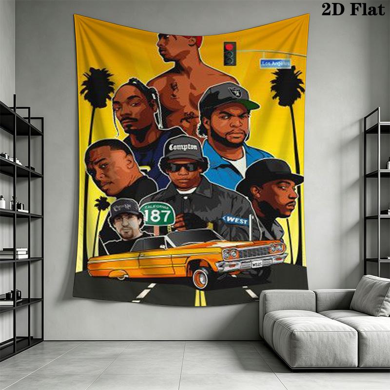 Rap Legends Street Art Tribute Threepiece Set 1 Duvet Cover 2 Pillowcase Without Core Christmas Birthday Gift Soft And Comfortable
