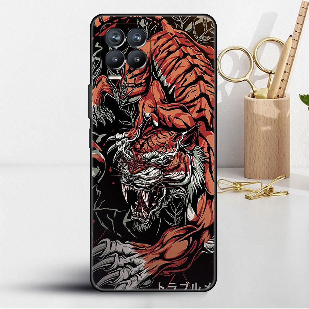 Case For Realme 8 C21y GT Neo 2 3 8i C21 7 C11 6 C12 C35 C3 GT 9 Pro C12 Silicone TPU Phone Cover Animal Dragon