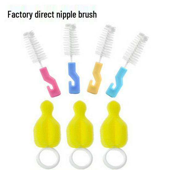 Portable Baby Care Set: Nipple Brush & Bottle Cleaner