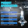 Car New 2pcs H4/H7 Led Headlight Bulb Kit Fog Light Bulbs High Low Beam 30000lm Super Bright 6500k White Led Lights for Vehicles