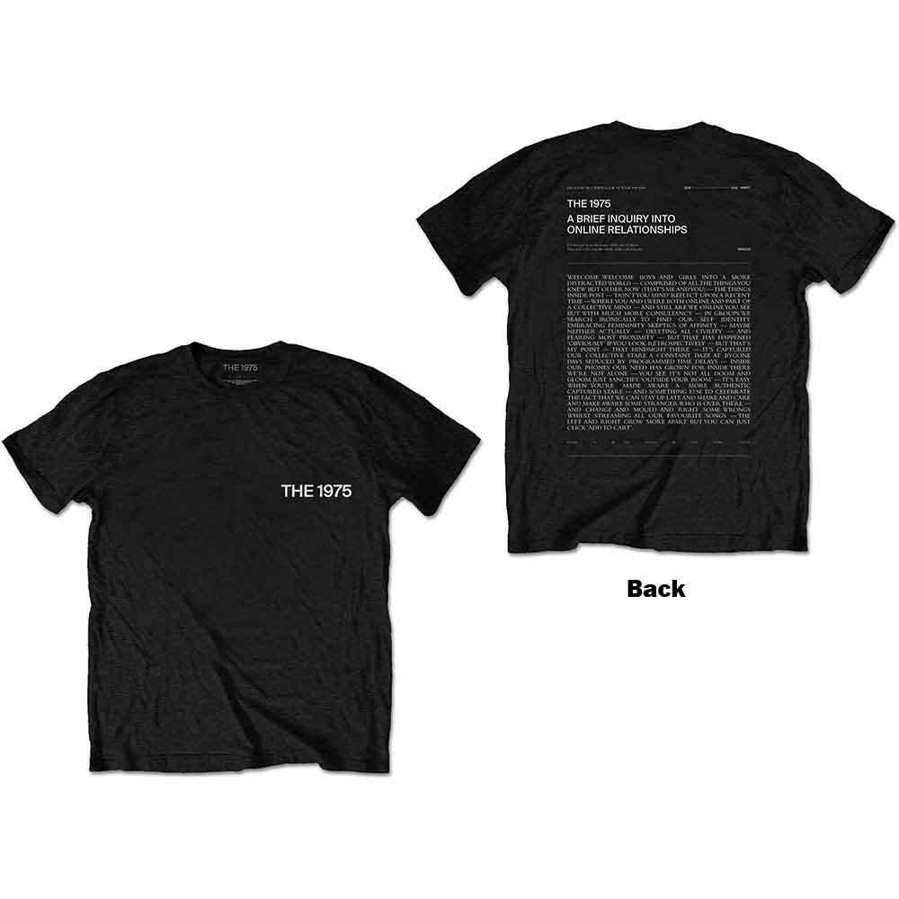 The 1975 A Brief Inquiry T-Shirt Black New Unisex T-Shirt S