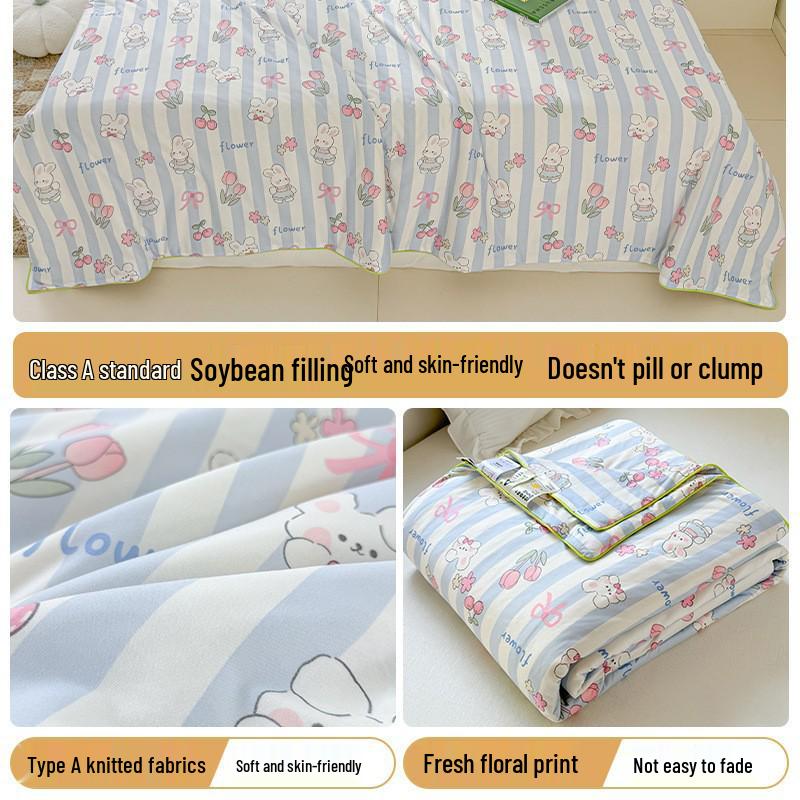Leichte Baumwoll-Kinderbettdecke - Maschinenwaschbare Sommerdecke
