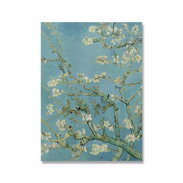 Berømt Van Gogh-kunstner Stjernehimmel Oljemaleri Solsikkeutstilling Plakat Blomst Naturlig veggkunst Lerretsmaleri Hjemmeinnredning Ingen ramme