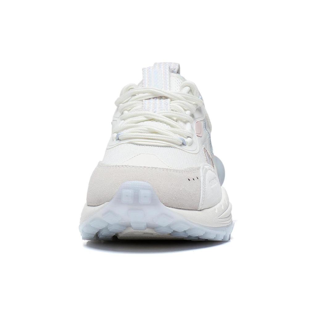 Li Ning CF Star Track Slip Resistant Abrasion Resistant Low Top Sports Casual Shoes Women's Mist White AGLT074-1