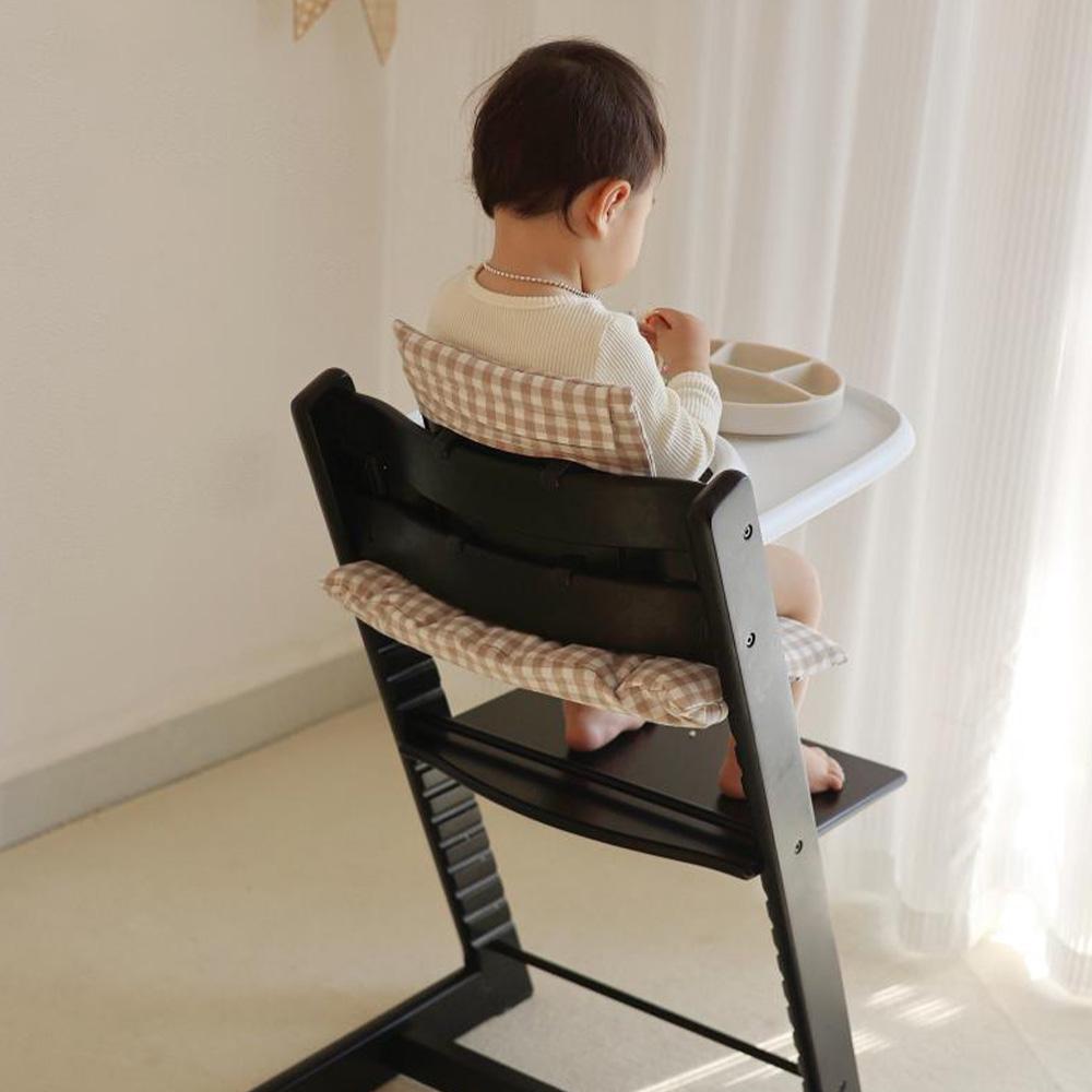 Soft Seat Cushion for Infants Baby High Chair Cushion Cartoon Bear Chair Back Cushion and Seat Cushion High Chair Accessories