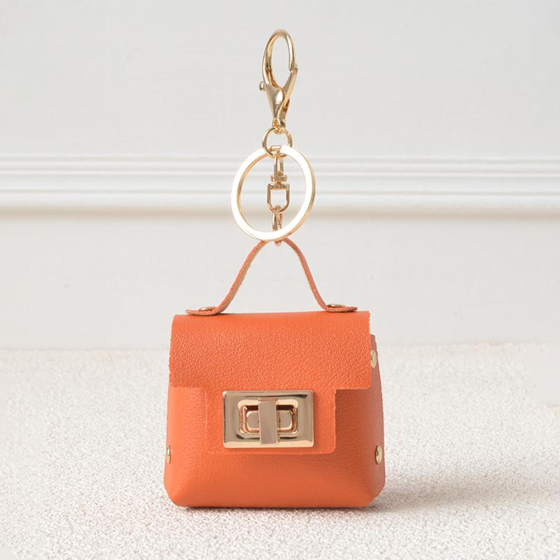 Tragbare Mini-Tasche Schlüsselanhänger Licht Luxus Kleine Taschenanhänger Einfarbig Kopfhörer Aufbewahrungstasche Anhänger Münzbörsenanhänger
