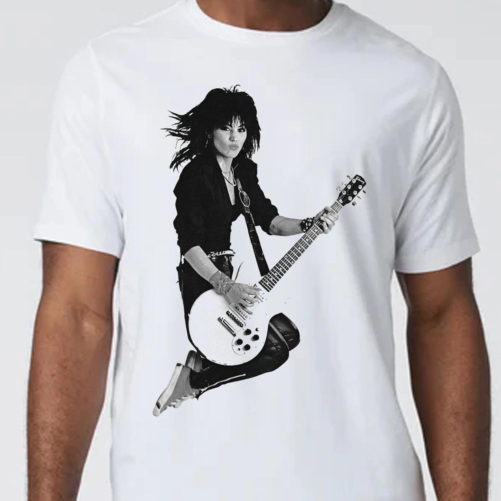 Joan Jett Guitar T-Shirt Blackhearts Gildan Softstyle Tshirt Punk Runaways tee L
