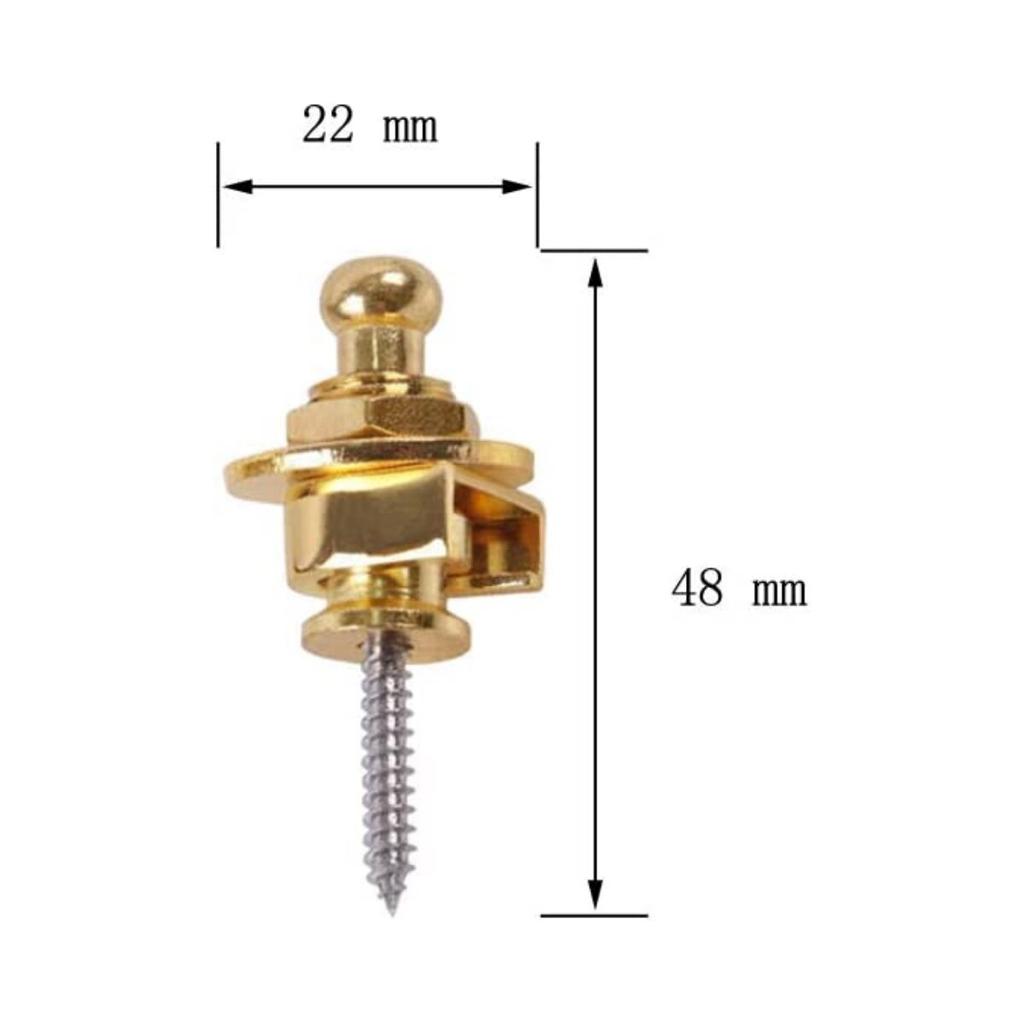 Guitar Strap Buttons Pins 1/2PCS 3 Color For Choose Premium Guitar Strap Locks Metal Security Strap Buttons Metal End Pins
