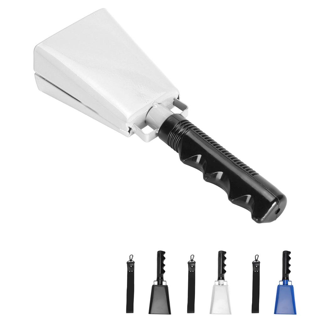 Cow Bell Noise Maker with Handle Loud Cheering Hand Bell Percussion Musical Instrument for Sporting 