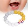 Baby Teething Bracelet Loose Silicone Round Handcrafted Infant Bracelet Teether Toys for Nursery