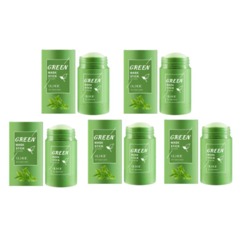 40g Maschera Solida al Tè Verde Rimuovi Punti Neri Pulisce i Pori Stick Imperfezioni Facciali Punti Neri Restringe Pulizia Viso Maschera Idratante