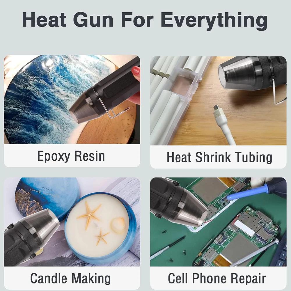 300°C 220V Hot Air Gun DIY Tool Heat Electric Power Tool Mini Soldering Temperature Crafts Blower with Supporting Seat Shrink