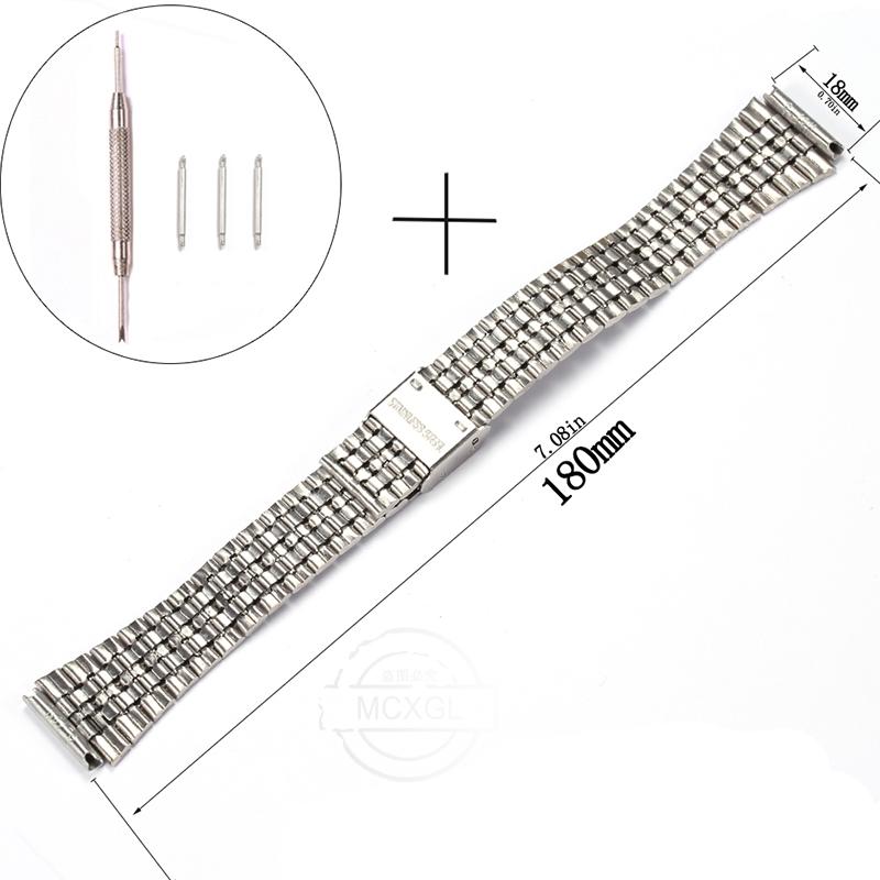 18mm Armband für Casio F-91W Edelstahl-Uhrenarmband F105 F108 A158 A168 AE1200/1300 Stahl-Armband