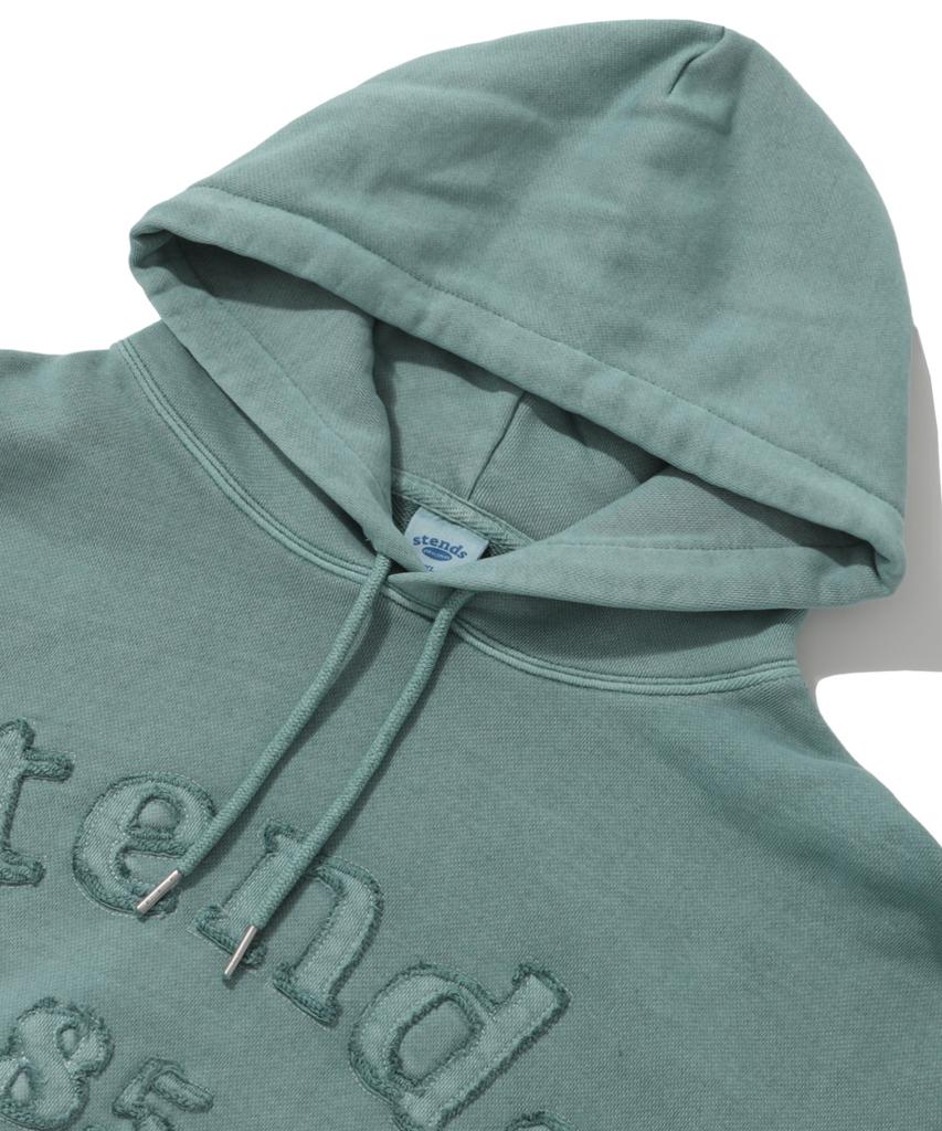 [M~4Xl] Pigment Arch Logo Hoodie_Green