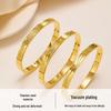 European Retro Zirconium & Titanium Bracelet - Fashionable, Versatile, Durable Gold Finish