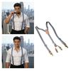 Fashion Y Shape Design Suspenders For Men And Women Adjustable Straps Elastic Brace For Formal Occasion with 4 Clip