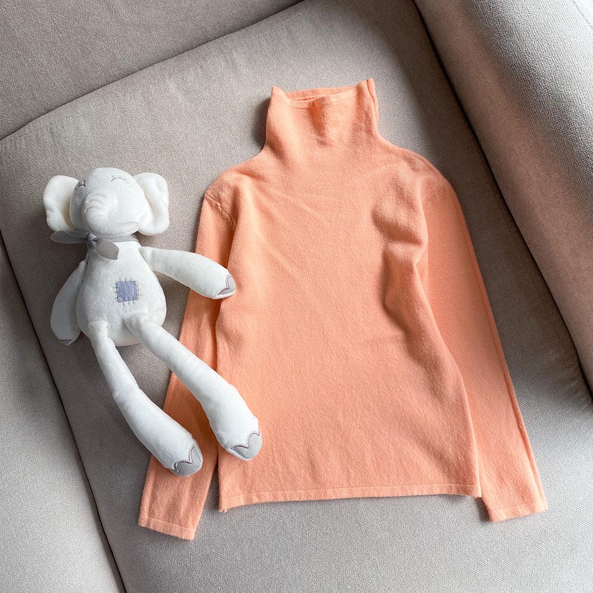 

Вязаный свитер с высоким воротом для девочек - Имитация кашемира, Стиль осень/зима 90 cm