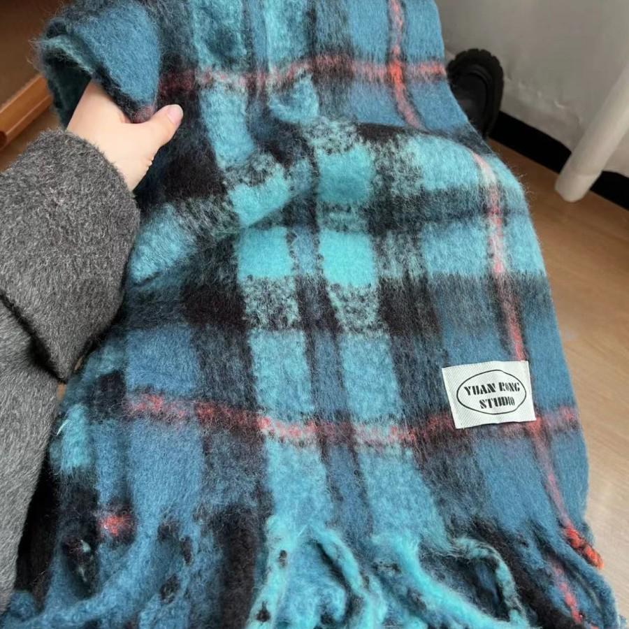 Women's European and American Style Long Fringe Mohair Scarf - Warm Autumn/Winter Shawl & Neck Warmer