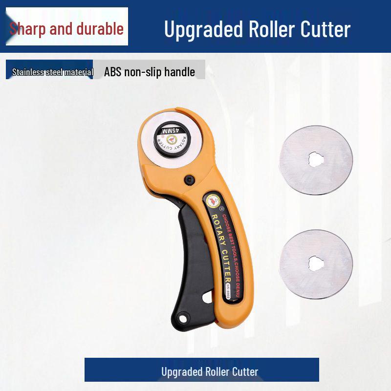 Rotary Cutter for Fabric, Paper, Leather, Silk, and Satin - Versatile Craft and Patchwork Knife