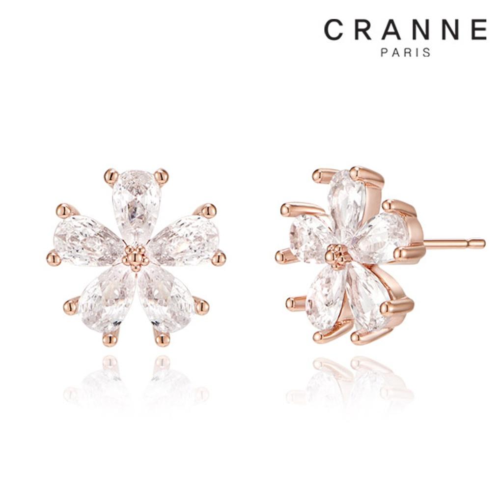 

14K Cubic Flower Earrings (Gold Filled) C24EGF134 rose gold