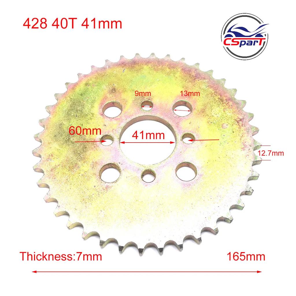 420 428 520 25T 30T 32T 33T 37T 39T 40T 48T Rear Sprocket For ATV Quad Dirt Pit Pocket Bike Chopper