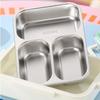 2/3 Compartments Portable Food Container Food Grade Divided Lunch Plate  School