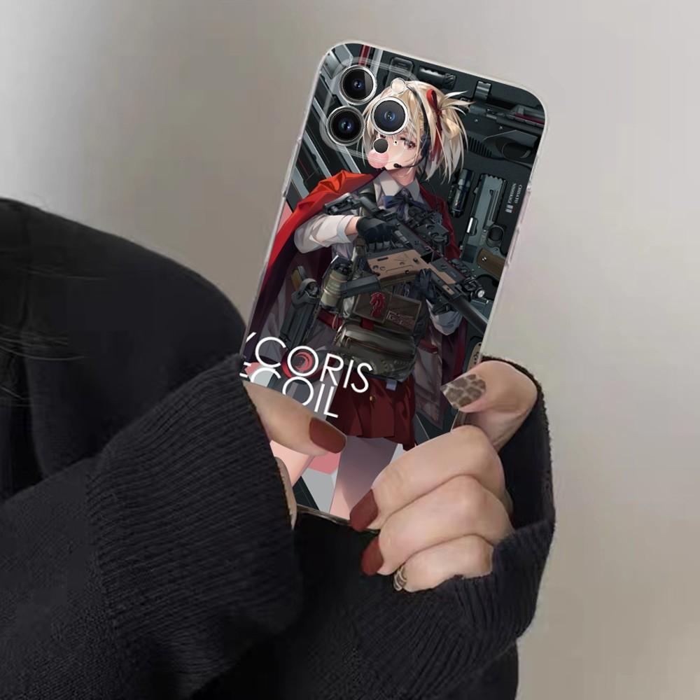 Anime Lycoris R-Recoil Phone Case for iPhone 15 8 7 6 6S Plus X SE 2020 XR XS 14 11 12 13 Mini Pro Max Mobile Case