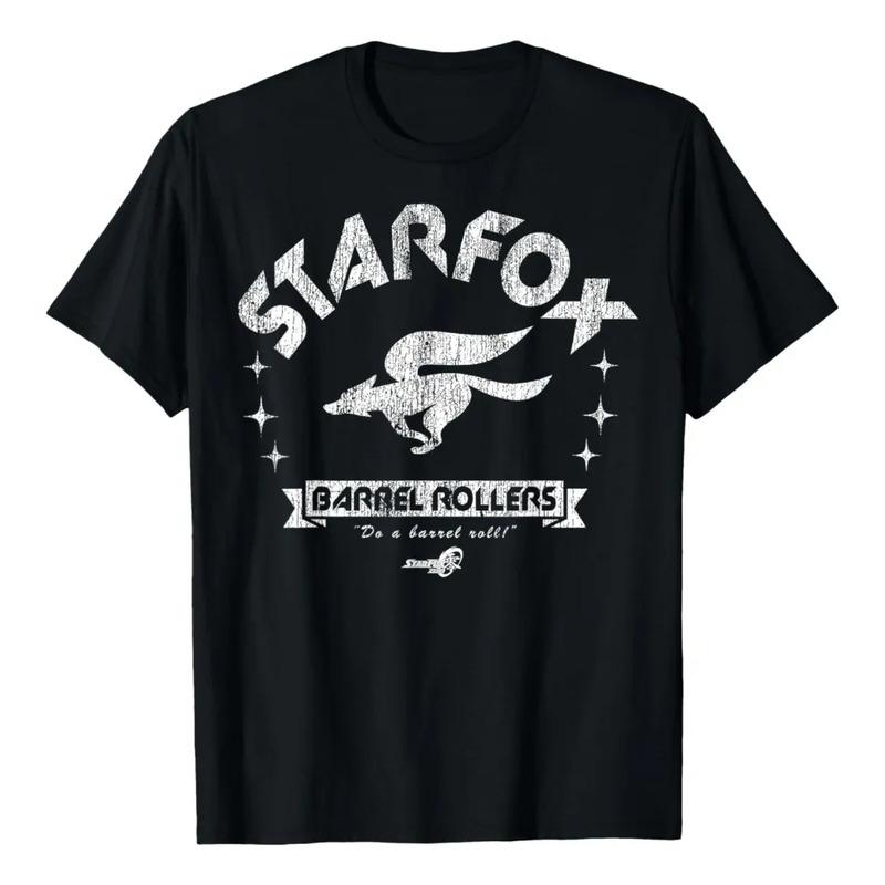 Camiseta Estampada Con Logotipo Desgastado De Star Fox Barre S