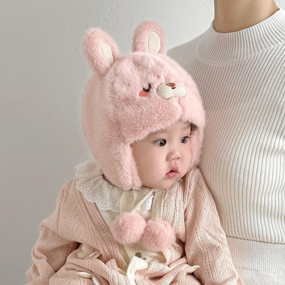 Cartoon Animal Winter Baby Hat Plush Ear Protection Cap Cute Kids Earflap Bonnet Hat  for Children