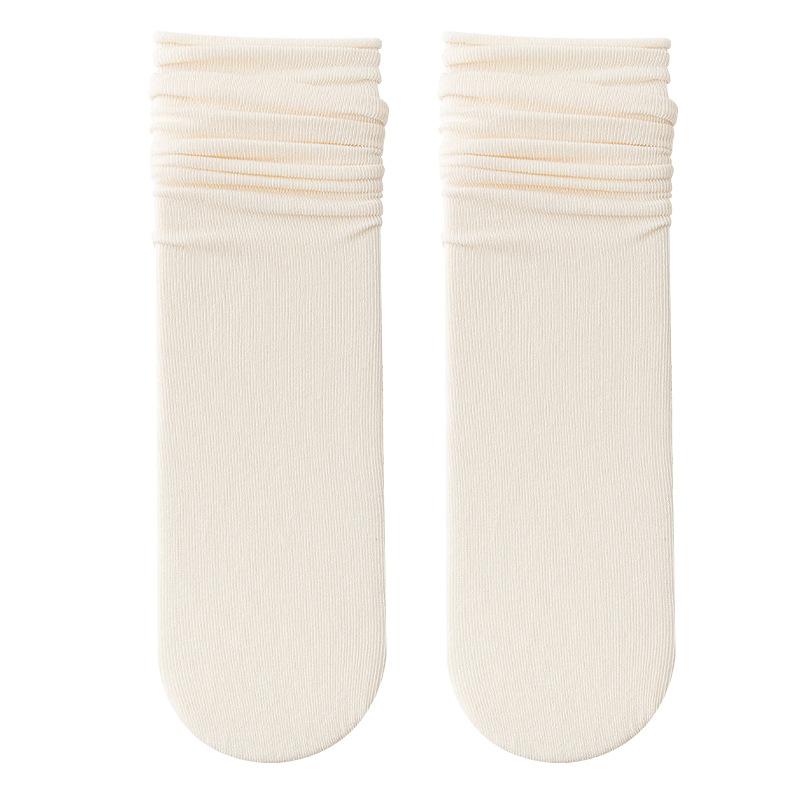 5 Pairs Socks Women's Summer Thin Pile Socks Middle Spring and Autumn Absorbent Boneless Month Socks